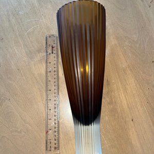 Vintage Mid Century Large Orange/Brown Pottery Vase 12”